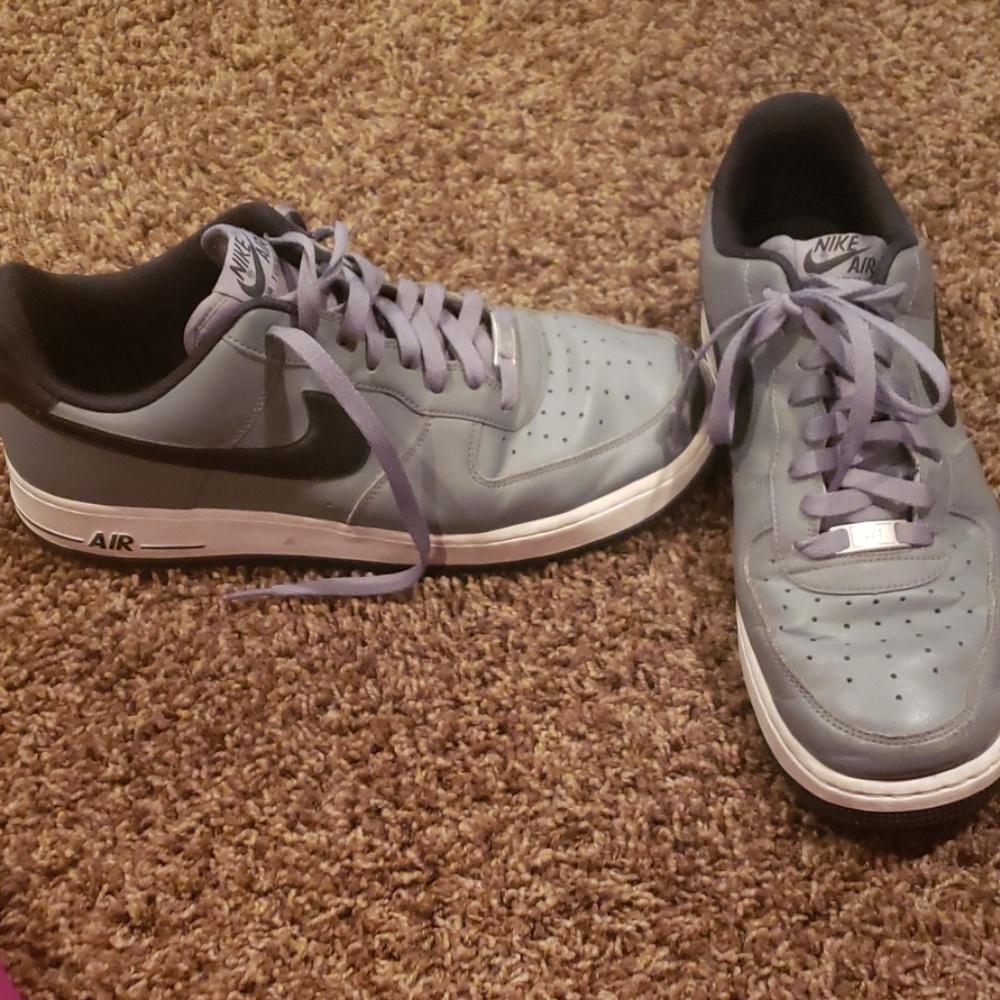 Grey nike air force ones